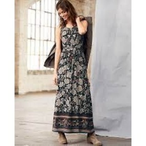 Garnet Hill Dresses & Skirts - Garnet Hill Ruched Surplice Maxi Dress Small Floral